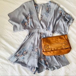 Astr blue Sylvie floral romper